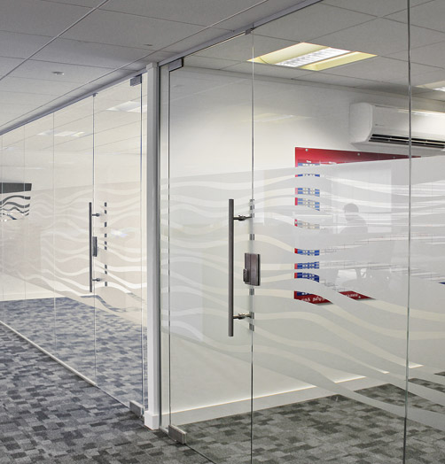 Glass Partition Installation Example 6