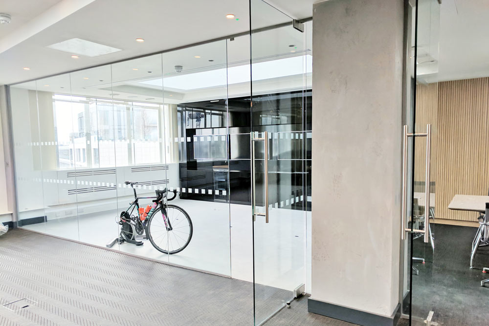 Glass Partition Installation Example 8